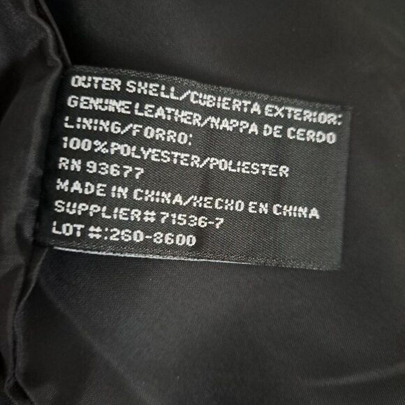 Worthington Women's Black Leather Jacket Belt Long Sleeves Front Zipper Medium - Picture 8 of 8